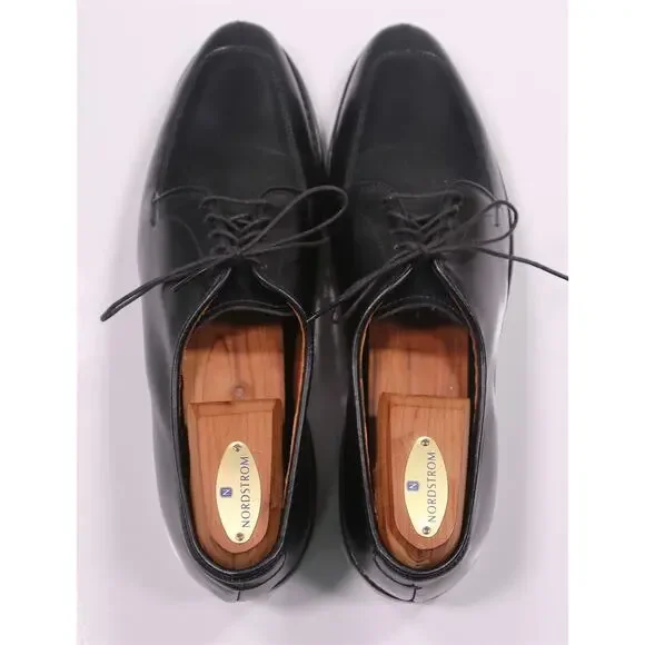 Allen Edmonds Delray Black Aplit Toe Leather Oxford Dress Shoes 9 A New! - Picture 5 of 12